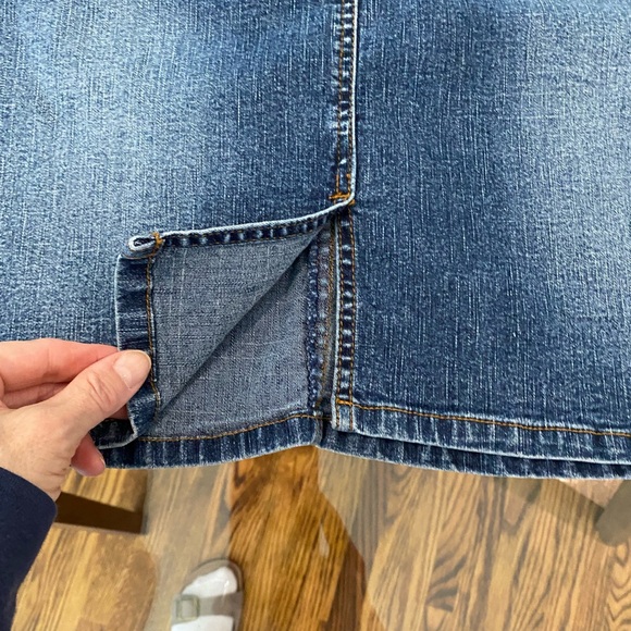 Route 66 faded Stretch Denim short skirt - Picture 6 of 9